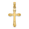 Lex & Lu 14k Yellow Gold Polished and Engraved Cross Charm LALK8370 - Lex & Lu