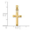 Lex & Lu 14k Yellow Gold Polished Cross Charm LALK8375 - 3 - Lex & Lu