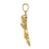 Lex & Lu 14k Yellow Gold 2D w/Wings Out Guardian Angel Walking Charm - 2 - Lex & Lu