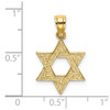 Lex & Lu 14k Yellow Gold Engraved Swirls Star of David Charm - 3 - Lex & Lu