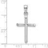 Lex & Lu 14k White Gold Polished Cylinder Cross Charm LALK8395W - 3 - Lex & Lu