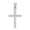 Lex & Lu 14k White Gold Polished Cylinder Cross Charm LALK8395W - 4 - Lex & Lu