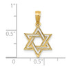 Lex & Lu 14k Yellow Gold Polished Star Of David Charm - 3 - Lex & Lu