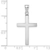 Lex & Lu 14k White Gold Polished Beveled Cross Charm - 3 - Lex & Lu