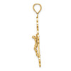 Lex & Lu 14k Yellow Gold Crucifix w/Spade Shaped Tips Charm - 2 - Lex & Lu