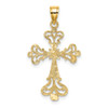 Lex & Lu 14k Yellow Gold Polished Fancy Cross Charm - 4 - Lex & Lu