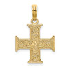 Lex & Lu 14k Yellow Gold Greek Cross With Swirl Design Charm - Lex & Lu