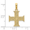 Lex & Lu 14k Yellow Gold Greek Cross With Swirl Design Charm - 2 - Lex & Lu