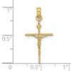 Lex & Lu 14k Yellow Gold Crucifix Charm - 3 - Lex & Lu