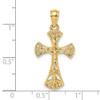 Lex & Lu 14k Yellow Gold 2D Crucifix Charm - 3 - Lex & Lu