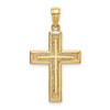 Lex & Lu 14k Yellow Gold 2D Cross Charm - Lex & Lu