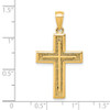 Lex & Lu 14k Yellow Gold 2D Cross Charm - 3 - Lex & Lu