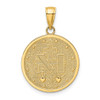 Lex & Lu 14k Yellow Gold Polished and Satin Miraculous Medal Charm - 4 - Lex & Lu