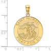 Lex & Lu 14k Yellow Gold Polished and Satin SAINT MICHAEL Medal Charm - 2 - Lex & Lu