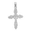 Lex & Lu 14k White Gold Polished and Cut-Out Cross Charm LALK8494W - 4 - Lex & Lu