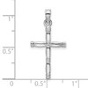 Lex & Lu 14k White Gold 3D Polished Cross Charm - 3 - Lex & Lu