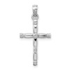 Lex & Lu 14k White Gold 3D Polished Cross Charm - 4 - Lex & Lu