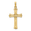 Lex & Lu 14k Yellow Gold Cross w/Starburst Center Charm - Lex & Lu