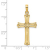 Lex & Lu 14k Yellow Gold Cross w/Starburst Center Charm - 3 - Lex & Lu