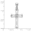 Lex & Lu 14k White Gold Cross w/Starburst Center Charm - 3 - Lex & Lu