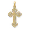 Lex & Lu 14k Yellow Gold Cut-Out Design Cross Charm - 4 - Lex & Lu