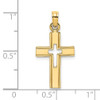 Lex & Lu 14k Yellow Gold Polished and Cut-Out Cross Charm LALK8517 - 3 - Lex & Lu