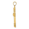 Lex & Lu 14k Yellow Gold Polished Cylinder Cross Charm LALK8518 - 2 - Lex & Lu