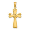 Lex & Lu 14k Yellow Gold Polished Cross w/X and Heart Charm - Lex & Lu