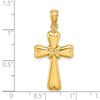 Lex & Lu 14k Yellow Gold Polished Cross w/X and Heart Charm - 3 - Lex & Lu