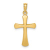 Lex & Lu 14k Yellow Gold Polished Beveled Cross w/Round Tips Charm LALK8523 - Lex & Lu