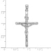 Lex & Lu 14k White Gold Textured Crucifix Charm - 3 - Lex & Lu