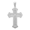 Lex & Lu 14k White Gold 2D Filigree Center Block Cross Charm - 4 - Lex & Lu