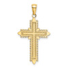 Lex & Lu 14k Yellow Gold w/Lace Border Cross Charm - 4 - Lex & Lu