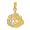 Lex & Lu 14k Yellow Gold I LOVE JESUS Cross Charm - 4 - Lex & Lu