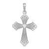 Lex & Lu 14k White Gold Cross w/Heart Center Charm - Lex & Lu