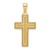 Lex & Lu 14k Yellow Gold Block Cross Charm - Lex & Lu