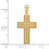 Lex & Lu 14k Yellow Gold Block Cross Charm - 3 - Lex & Lu