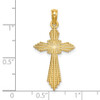 Lex & Lu 14k Yellow Gold w/Pointed Ends Fancy Cross Charm - 3 - Lex & Lu