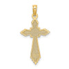 Lex & Lu 14k Yellow Gold w/Pointed Ends Fancy Cross Charm - 4 - Lex & Lu