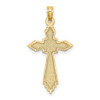 Lex & Lu 14k Yellow Gold Fancy D/C Cross Charm - 4 - Lex & Lu