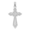 Lex & Lu 14k White Gold Fancy D/C Cross Charm - 4 - Lex & Lu