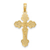 Lex & Lu 14k Yellow Gold D/C Crucifix W /Fancy Tips Charm - 4 - Lex & Lu