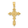 Lex & Lu 14k Yellow Gold Crucifix w/Fancy Edges Charm - Lex & Lu