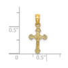 Lex & Lu 14k Yellow Gold Mini Crucifix w/Fancy Tips Charm - 3 - Lex & Lu