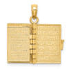 Lex & Lu 14k Yellow Gold 3D Moveable Santa Biblia Book/Spanish Bible Charm - 4 - Lex & Lu