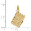 Lex & Lu 14k Yellow Gold 3D Moveable Santa Biblia Book/Spanish Bible Charm - 8 - Lex & Lu