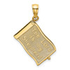 Lex & Lu 14k Yellow Gold Moveable Pages THE LORD IS MY SHEPHERD (PSALM 23) Charm - Lex & Lu