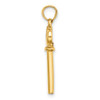 Lex & Lu 14k Yellow Gold Polished Enameled Heart Key Charm - 2 - Lex & Lu