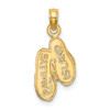 Lex & Lu 14k Yellow Gold Pawleys Island Double Flip-Flop Charm - 4 - Lex & Lu