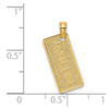 Lex & Lu 14k Yellow Gold Textured AVALON License Plate Charm - 3 - Lex & Lu